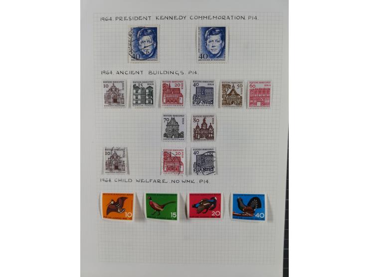 1872/1974, meist gestempelte Sammlungen Deutsches Reich und Berlin mit einigen besseren Werten und Sätzen, dabei einige Brief