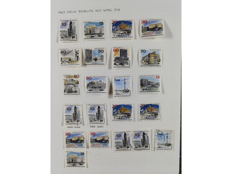 1872/1974, meist gestempelte Sammlungen Deutsches Reich und Berlin mit einigen besseren Werten und Sätzen, dabei einige Brief