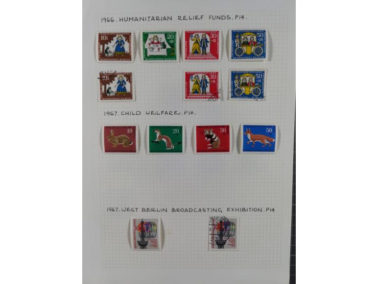 1872/1974, meist gestempelte Sammlungen Deutsches Reich und Berlin mit einigen besseren Werten und Sätzen, dabei einige Brief