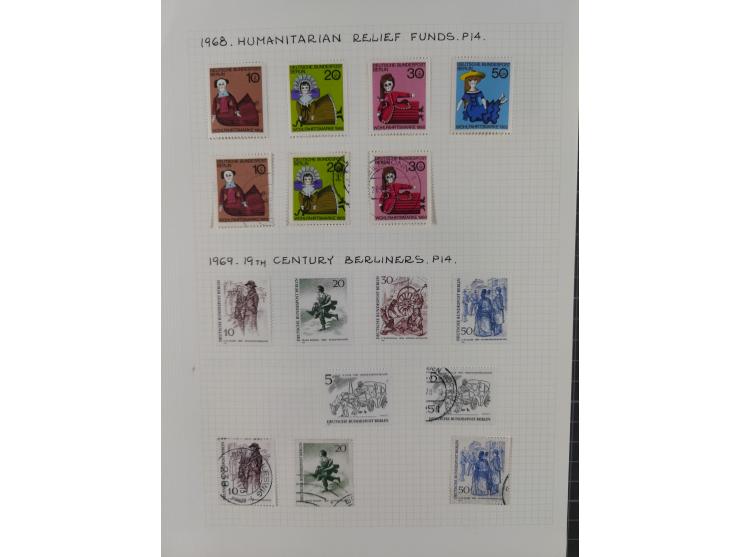 1872/1974, meist gestempelte Sammlungen Deutsches Reich und Berlin mit einigen besseren Werten und Sätzen, dabei einige Brief