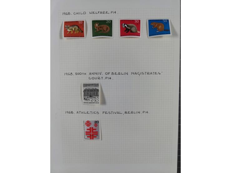 1872/1974, meist gestempelte Sammlungen Deutsches Reich und Berlin mit einigen besseren Werten und Sätzen, dabei einige Brief