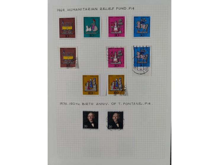 1872/1974, meist gestempelte Sammlungen Deutsches Reich und Berlin mit einigen besseren Werten und Sätzen, dabei einige Brief