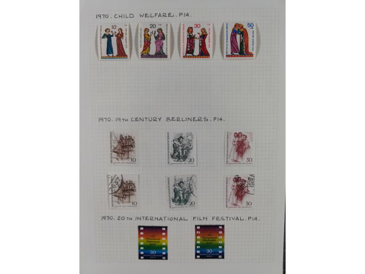 1872/1974, meist gestempelte Sammlungen Deutsches Reich und Berlin mit einigen besseren Werten und Sätzen, dabei einige Brief