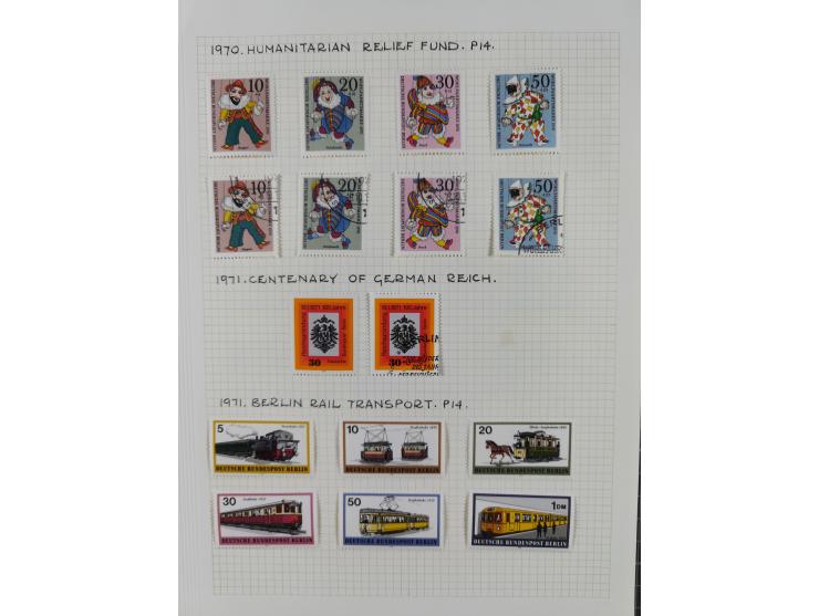 1872/1974, meist gestempelte Sammlungen Deutsches Reich und Berlin mit einigen besseren Werten und Sätzen, dabei einige Brief