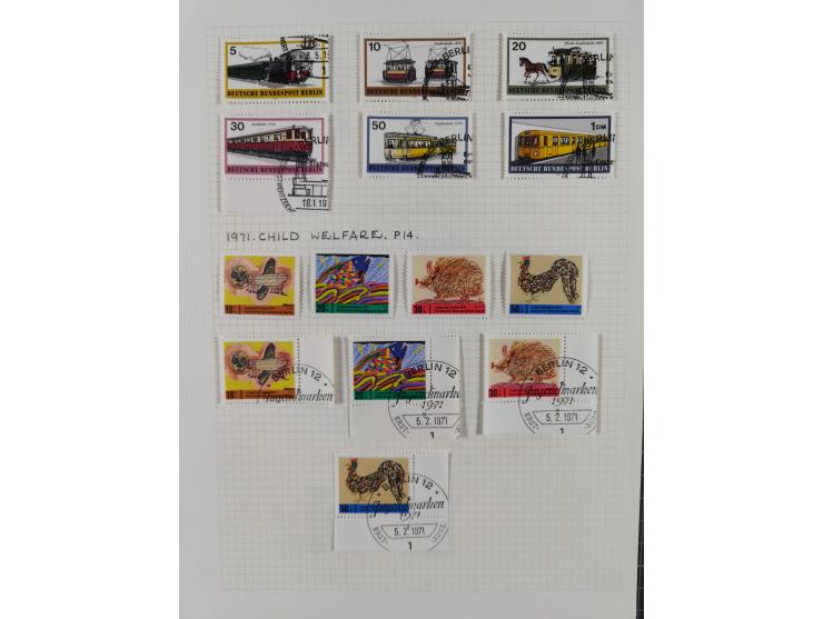 1872/1974, meist gestempelte Sammlungen Deutsches Reich und Berlin mit einigen besseren Werten und Sätzen, dabei einige Brief