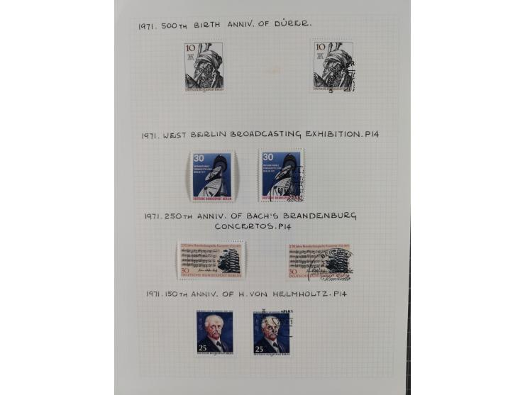1872/1974, meist gestempelte Sammlungen Deutsches Reich und Berlin mit einigen besseren Werten und Sätzen, dabei einige Brief