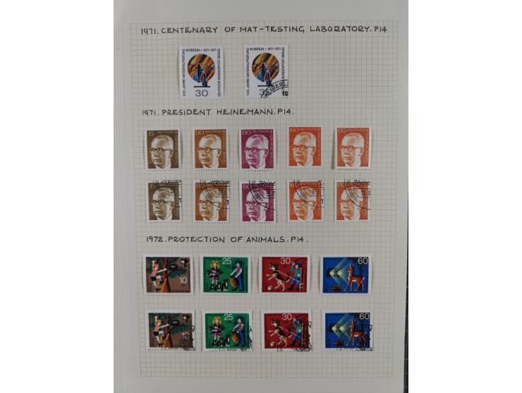 1872/1974, meist gestempelte Sammlungen Deutsches Reich und Berlin mit einigen besseren Werten und Sätzen, dabei einige Brief