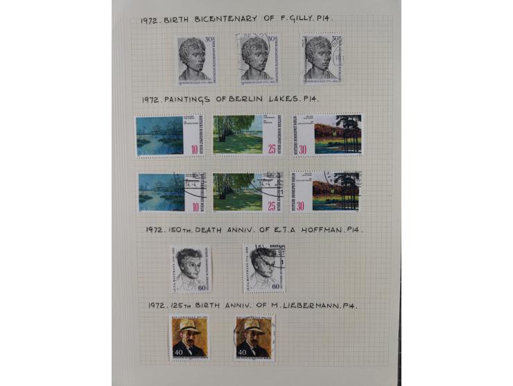 1872/1974, meist gestempelte Sammlungen Deutsches Reich und Berlin mit einigen besseren Werten und Sätzen, dabei einige Brief