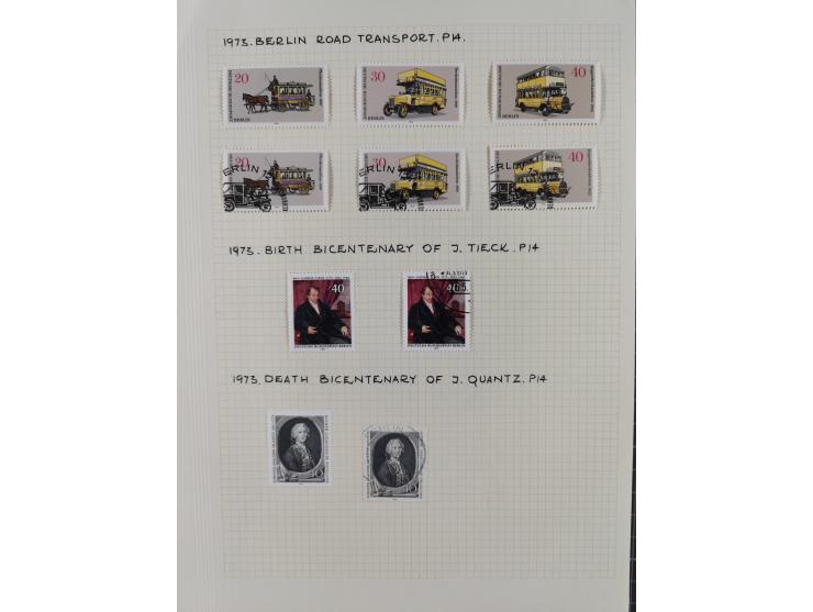 1872/1974, meist gestempelte Sammlungen Deutsches Reich und Berlin mit einigen besseren Werten und Sätzen, dabei einige Brief
