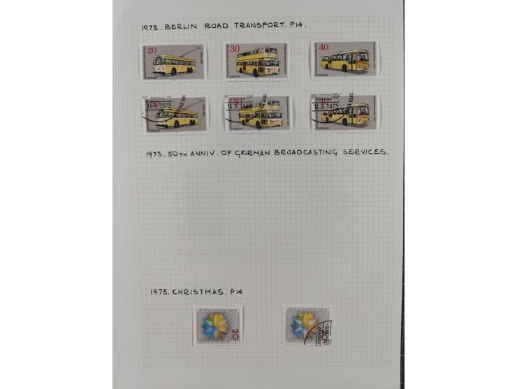 1872/1974, meist gestempelte Sammlungen Deutsches Reich und Berlin mit einigen besseren Werten und Sätzen, dabei einige Brief
