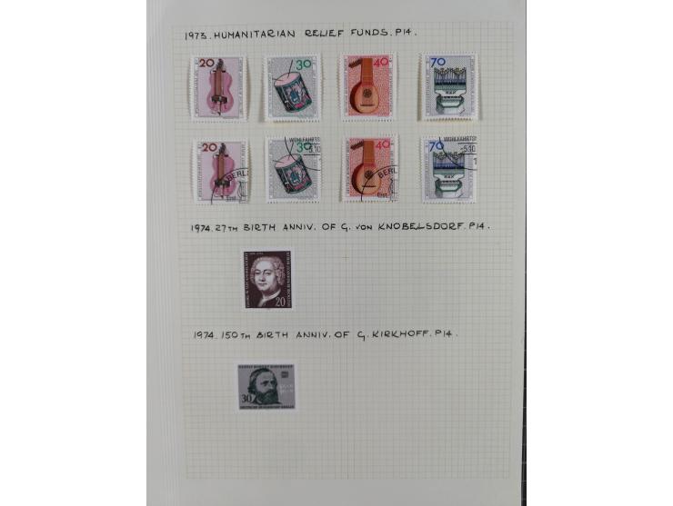 1872/1974, meist gestempelte Sammlungen Deutsches Reich und Berlin mit einigen besseren Werten und Sätzen, dabei einige Brief