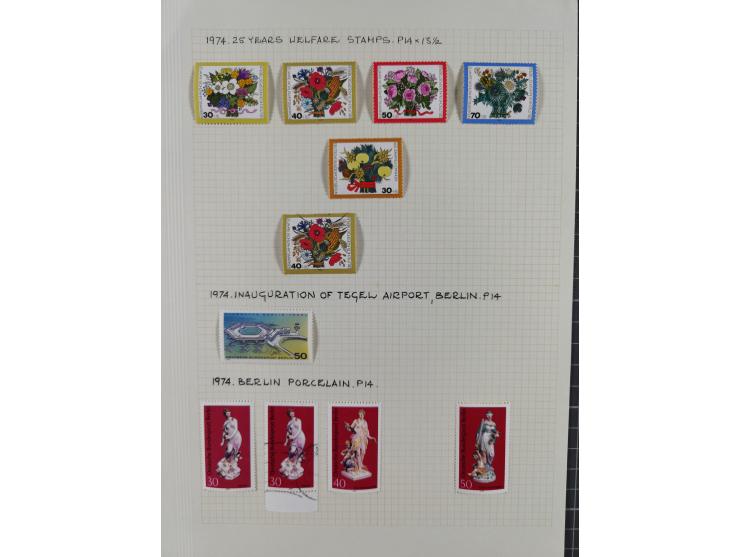 1872/1974, meist gestempelte Sammlungen Deutsches Reich und Berlin mit einigen besseren Werten und Sätzen, dabei einige Brief