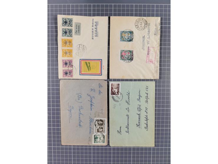1919/58 (ca.), interesting group with over 80 cards and covers from Latvia and Poland, with a good part airmail, with interes