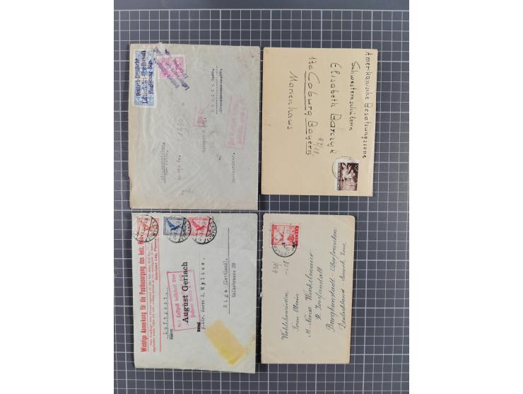 1919/58 (ca.), interesting group with over 80 cards and covers from Latvia and Poland, with a good part airmail, with interes