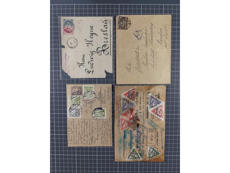 1919/58 (ca.), interesting group with over 80 cards and covers from Latvia and Poland, with a good part airmail, with interes