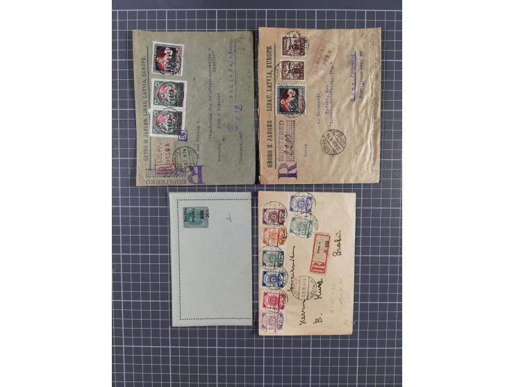1919/58 (ca.), interesting group with over 80 cards and covers from Latvia and Poland, with a good part airmail, with interes