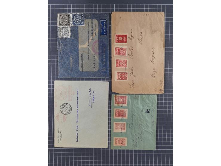1919/58 (ca.), interesting group with over 80 cards and covers from Latvia and Poland, with a good part airmail, with interes