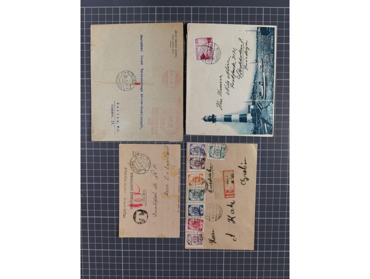 1919/58 (ca.), interesting group with over 80 cards and covers from Latvia and Poland, with a good part airmail, with interes