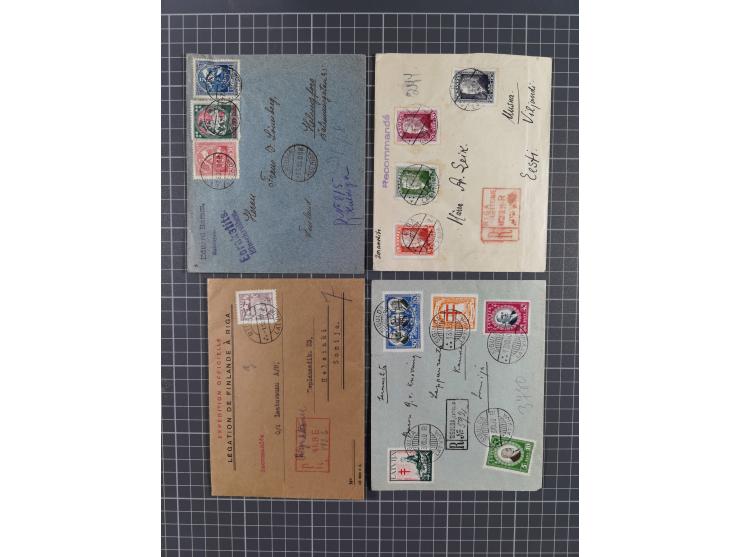 1919/58 (ca.), interesting group with over 80 cards and covers from Latvia and Poland, with a good part airmail, with interes