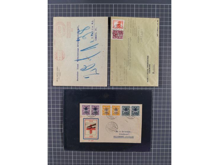 1919/58 (ca.), interesting group with over 80 cards and covers from Latvia and Poland, with a good part airmail, with interes