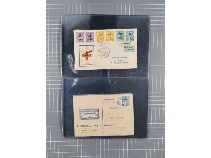 1919/58 (ca.), interesting group with over 80 cards and covers from Latvia and Poland, with a good part airmail, with interes
