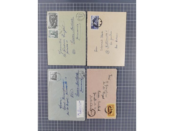 1919/58 (ca.), interesting group with over 80 cards and covers from Latvia and Poland, with a good part airmail, with interes