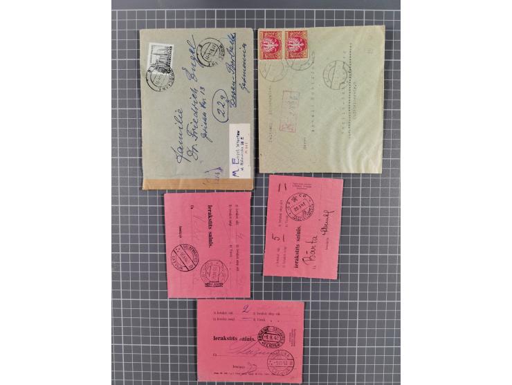 1919/58 (ca.), interesting group with over 80 cards and covers from Latvia and Poland, with a good part airmail, with interes