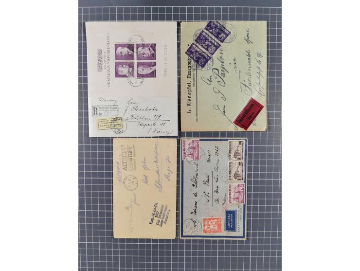 1919/58 (ca.), interesting group with over 80 cards and covers from Latvia and Poland, with a good part airmail, with interes
