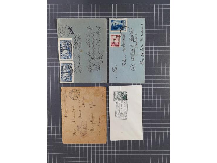 1919/58 (ca.), interesting group with over 80 cards and covers from Latvia and Poland, with a good part airmail, with interes