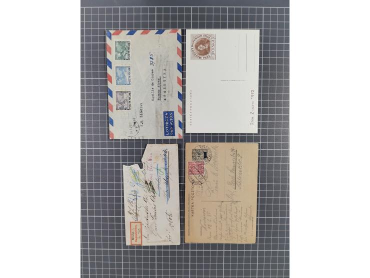 1919/58 (ca.), interesting group with over 80 cards and covers from Latvia and Poland, with a good part airmail, with interes