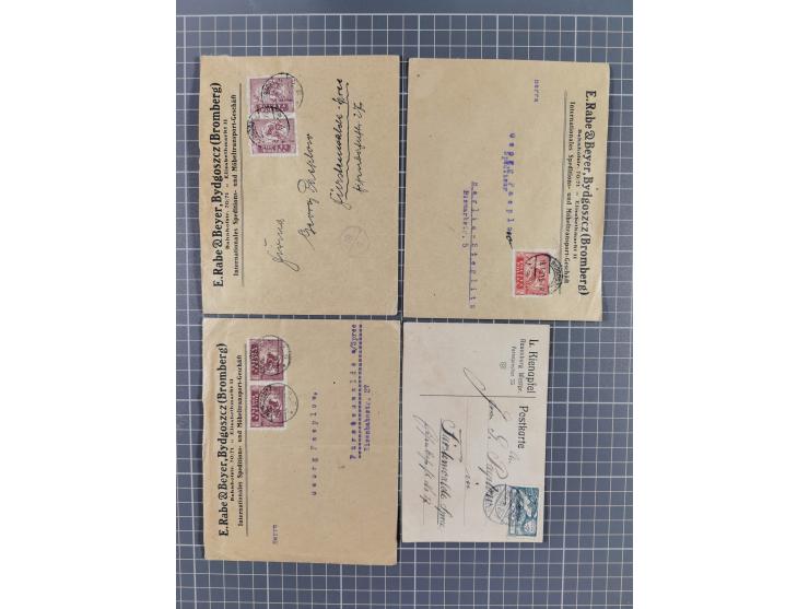 1919/58 (ca.), interesting group with over 80 cards and covers from Latvia and Poland, with a good part airmail, with interes