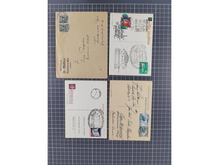 1919/58 (ca.), interesting group with over 80 cards and covers from Latvia and Poland, with a good part airmail, with interes