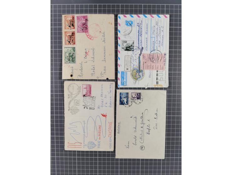 1919/58 (ca.), interesting group with over 80 cards and covers from Latvia and Poland, with a good part airmail, with interes