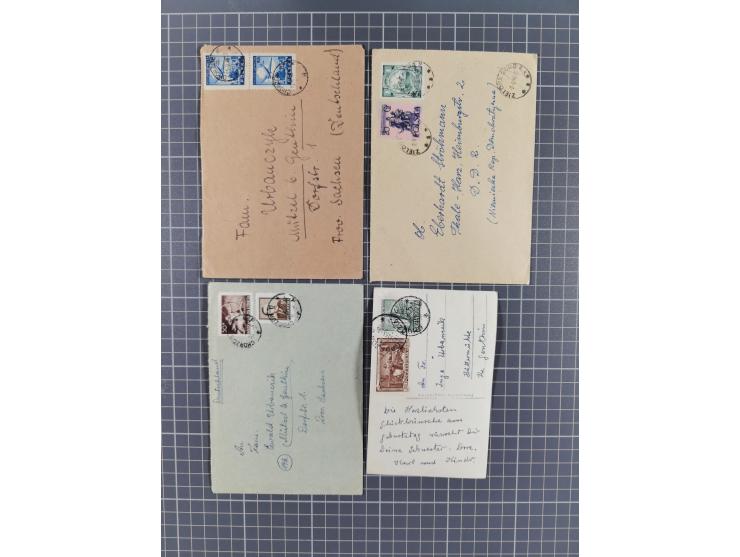 1919/58 (ca.), interesting group with over 80 cards and covers from Latvia and Poland, with a good part airmail, with interes