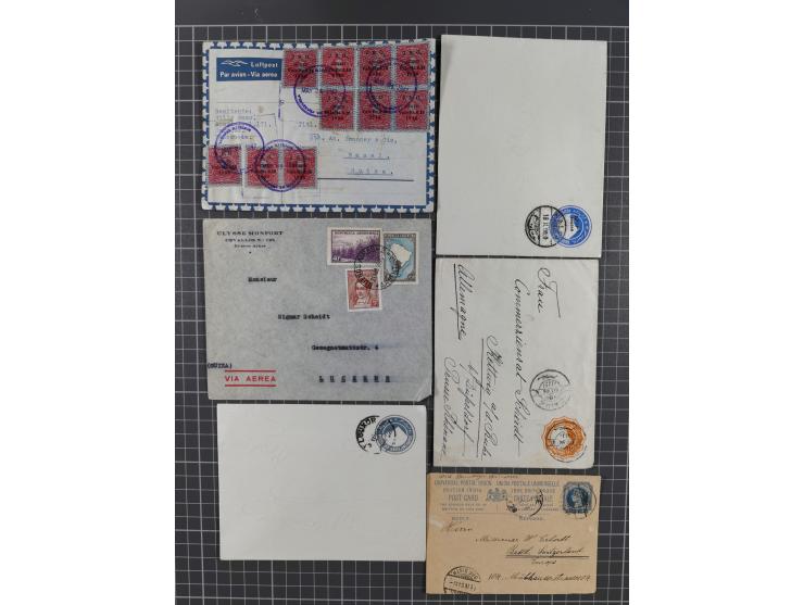 1880/1950 (ca.), eclectic group of over 100 covers and cards, strength before the 1930s, noted Egypt, Sudan, USA with some Co