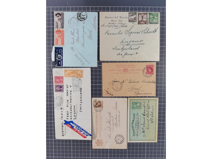 1880/1950 (ca.), eclectic group of over 100 covers and cards, strength before the 1930s, noted Egypt, Sudan, USA with some Co