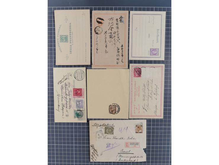 1880/1950 (ca.), eclectic group of over 100 covers and cards, strength before the 1930s, noted Egypt, Sudan, USA with some Co