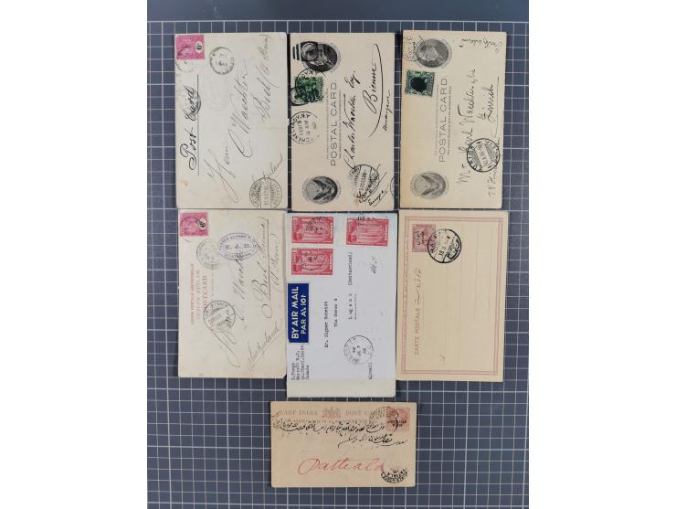 1880/1950 (ca.), eclectic group of over 100 covers and cards, strength before the 1930s, noted Egypt, Sudan, USA with some Co