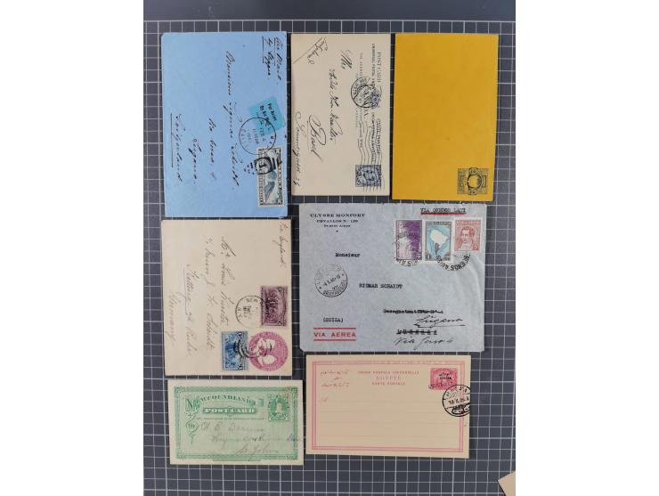 1880/1950 (ca.), eclectic group of over 100 covers and cards, strength before the 1930s, noted Egypt, Sudan, USA with some Co