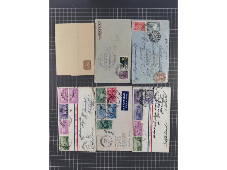 1880/1950 (ca.), eclectic group of over 100 covers and cards, strength before the 1930s, noted Egypt, Sudan, USA with some Co
