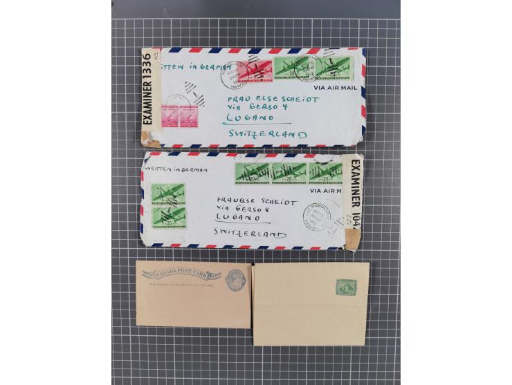 1880/1950 (ca.), eclectic group of over 100 covers and cards, strength before the 1930s, noted Egypt, Sudan, USA with some Co