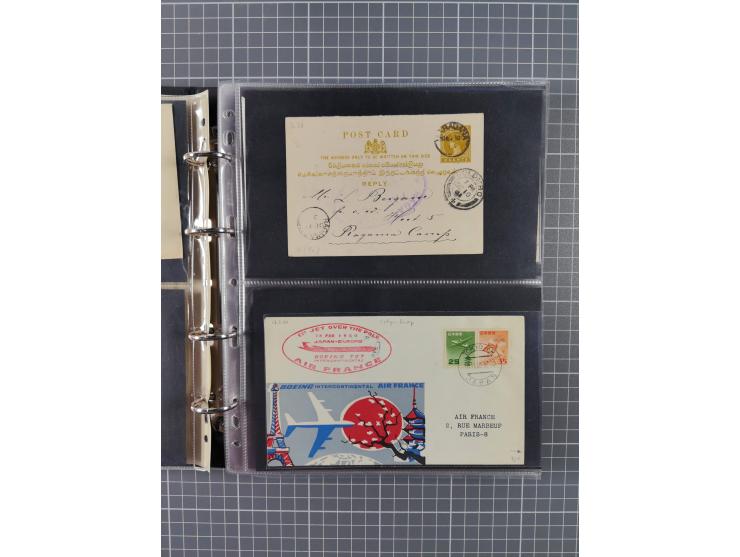 1880/2000 (ca.), interesting accumulation of a few hundreds covers and cards, including postal stationeries, noted Japan, Ind