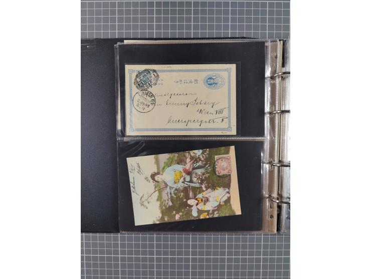 1880/2000 (ca.), interesting accumulation of a few hundreds covers and cards, including postal stationeries, noted Japan, Ind