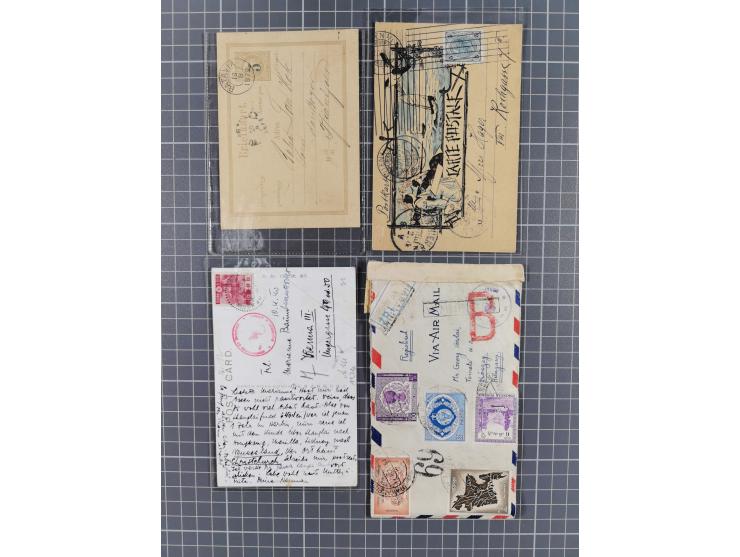 1880/2000 (ca.), interesting accumulation of a few hundreds covers and cards, including postal stationeries, noted Japan, Ind