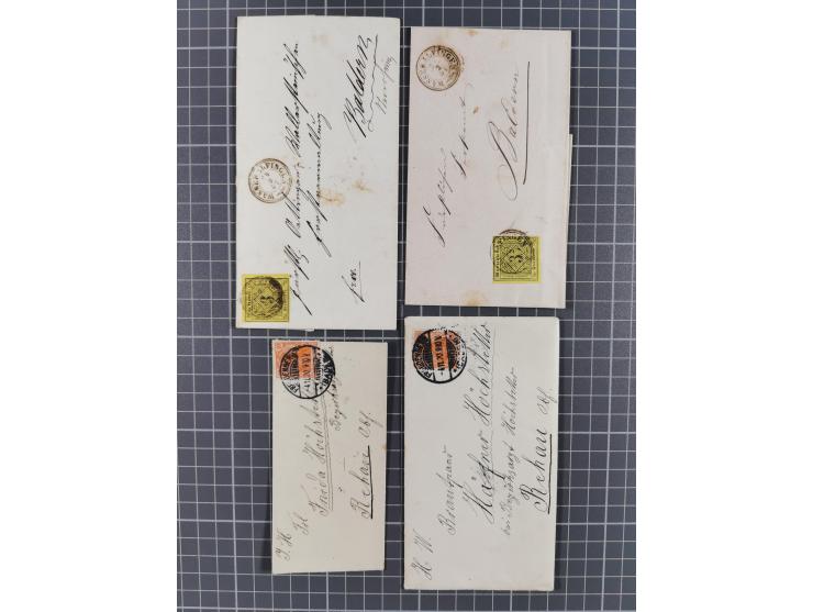 1865/1945, lot with approx. 40 covers, cards and postal stationery, including old Germany with Württemberg frankings and Thur