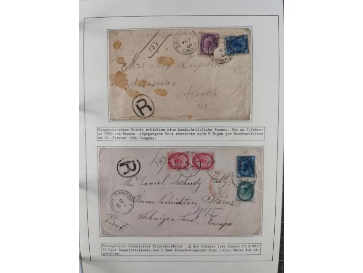 HUNDE: 1894/1992 (ca.), interessante Ausstellungssammlung “Schlittenhunde im Einsatz”, mit vielen Marken, FDCs, Schmuckbriefe