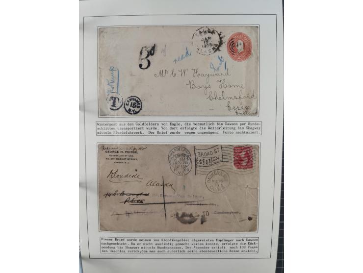 HUNDE: 1894/1992 (ca.), interessante Ausstellungssammlung “Schlittenhunde im Einsatz”, mit vielen Marken, FDCs, Schmuckbriefe