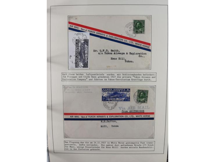 HUNDE: 1894/1992 (ca.), interessante Ausstellungssammlung “Schlittenhunde im Einsatz”, mit vielen Marken, FDCs, Schmuckbriefe