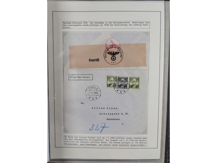 HUNDE: 1894/1992 (ca.), interessante Ausstellungssammlung “Schlittenhunde im Einsatz”, mit vielen Marken, FDCs, Schmuckbriefe