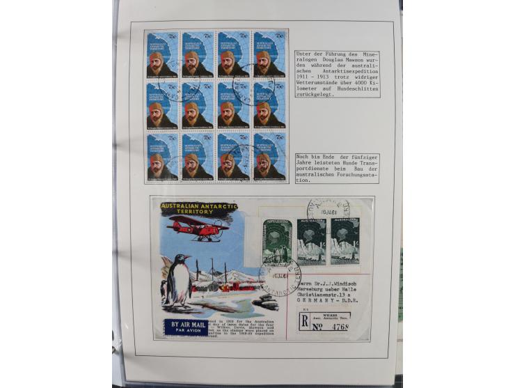 HUNDE: 1894/1992 (ca.), interessante Ausstellungssammlung “Schlittenhunde im Einsatz”, mit vielen Marken, FDCs, Schmuckbriefe